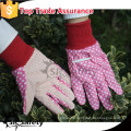 SRSAFETY lady gardening gloves with pvc dotted on palm work gloves